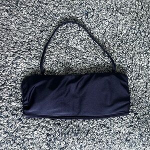 Sparkly blue bandeau bikini top